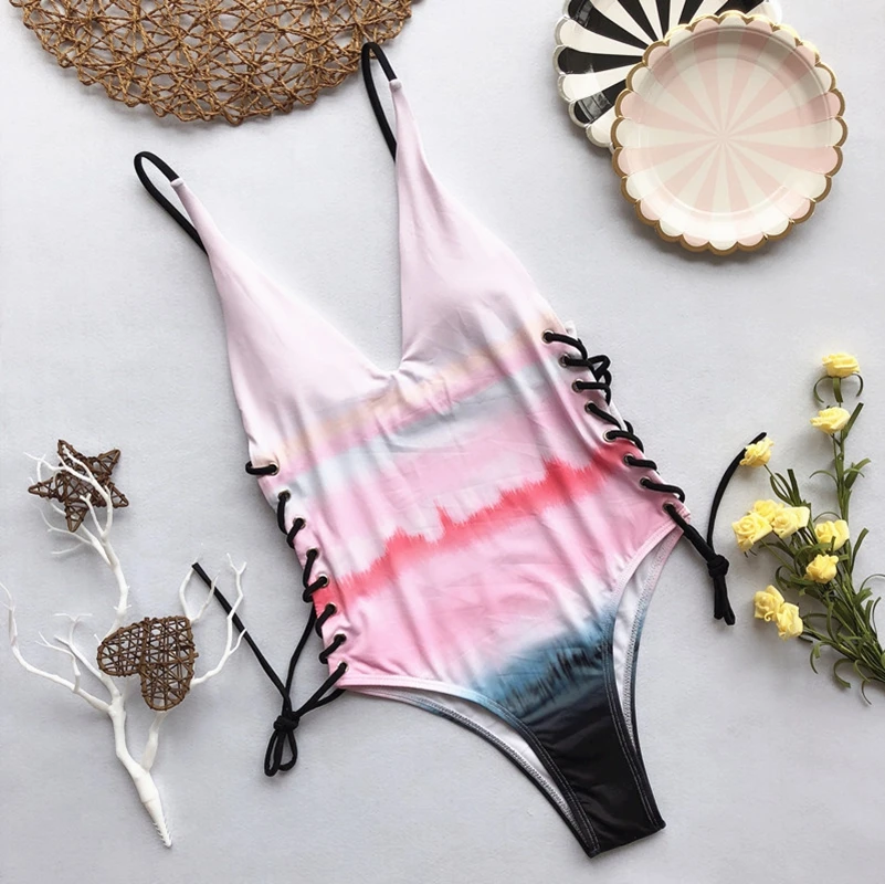 CPUTAN 2020 Новинка Бикини глубокий v-образный вырез купальный костюм женский