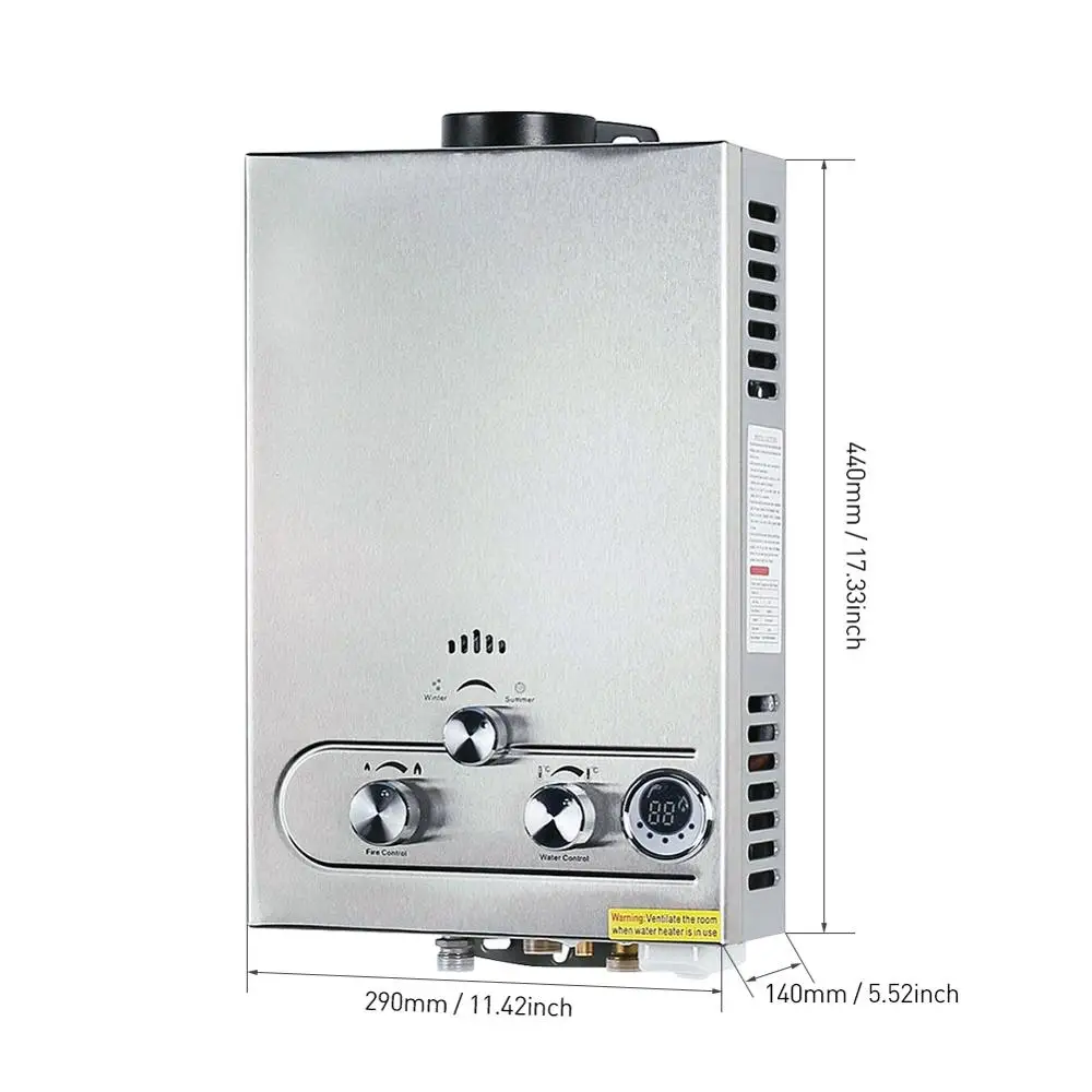 1200 Вт 6л весь дом газовый водонагреватель Открытый Ванная комната прямой