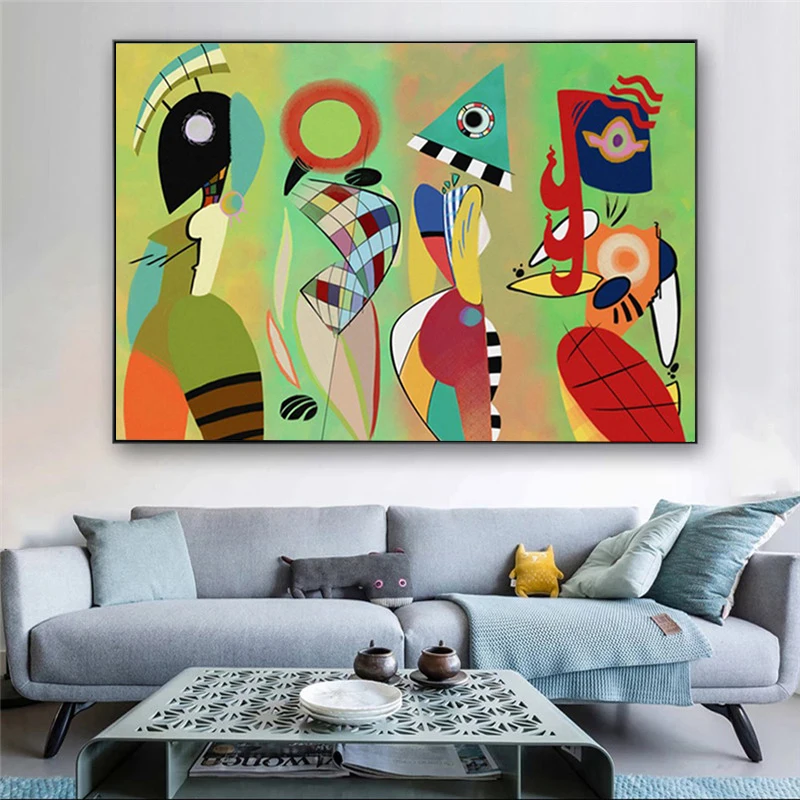 

Modern Canvas Paintings Vasily Kandinsky Wall Art Abstract Oil Painting For Home Room Free shipping Decorative Pictures