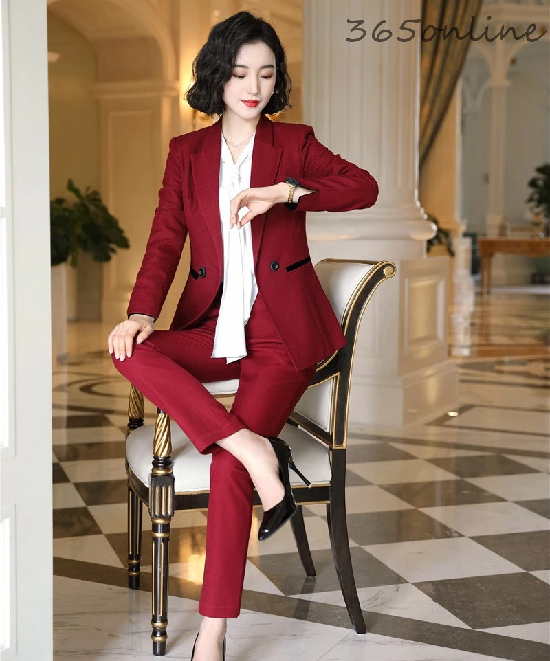 Женская Профессиональная форма стильные блейзеры костюмы из 2 предметов узкие