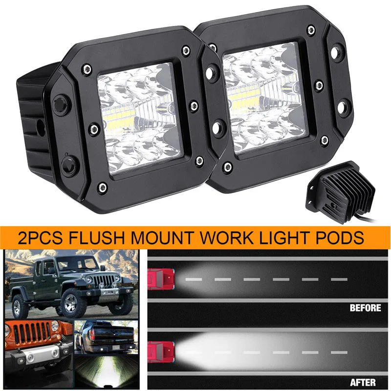 Two x 5 Inch 160 Watt Led Poles Fitted Safely With Ford Driving Fog Off-Road Working Lights Modelling Flood Light T | Автомобили и