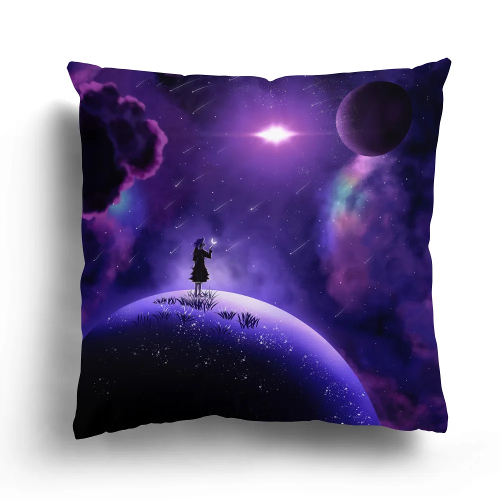 Moon whale and girl plush pillowcase home decoration sofa car cushion cover office can be customized | Дом и сад
