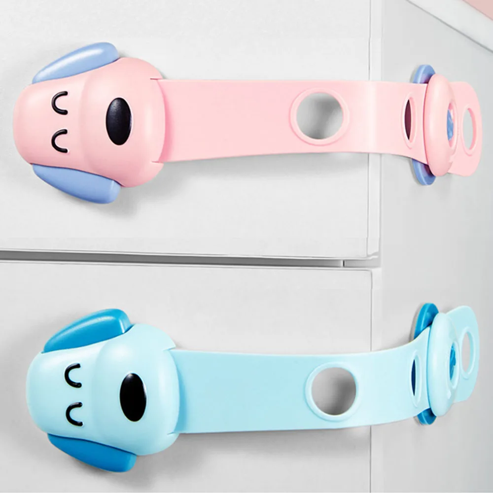 Cerradura de seguridad para ni&ntilde;os, cerrojo de caj&oacute;n para beb&eacute;, antiagarre, cerradura de puerta corredera para armario, protecci&oacute;n para beb&eacute;, cerradura de refrigerador con forma de perro-1