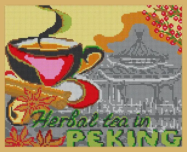Набор для вышивания бисеромкартина бисером 30х24 смкартина Чайная традиция | Дом и