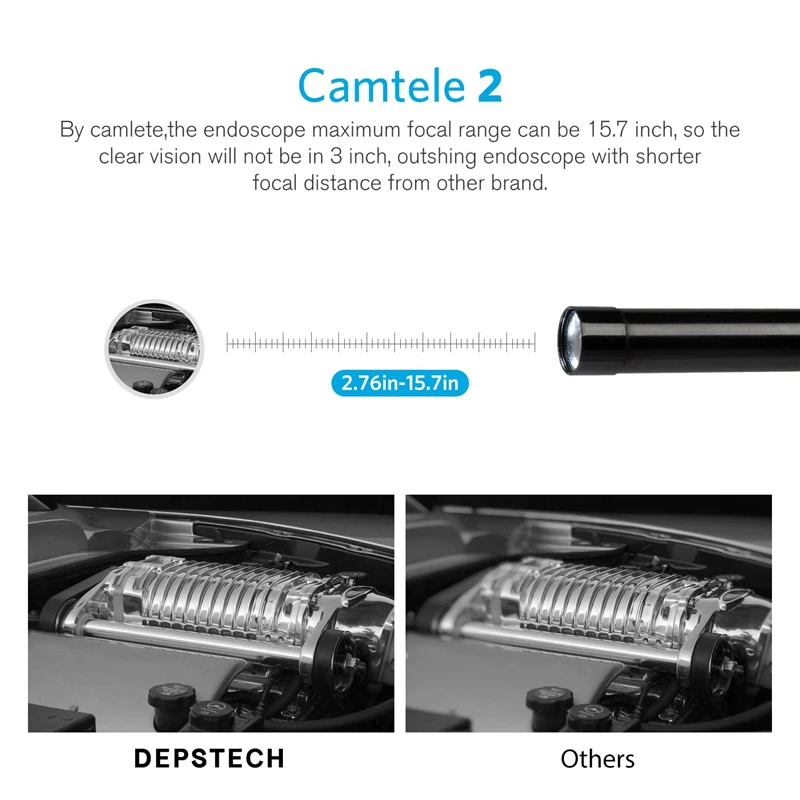 DEPSTECH WF028 8 5 мм WI FI эндоскоп 5.0MP зум Камера IP67 Водонепроницаемый инспекциионный