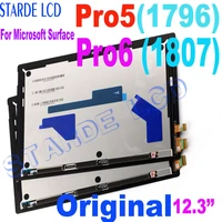 original for microsoft surface pro 5 1796 pro 6 1807 lcd display touch digitizer assembly for surface pro5 pro6 lp123wq1 lcd