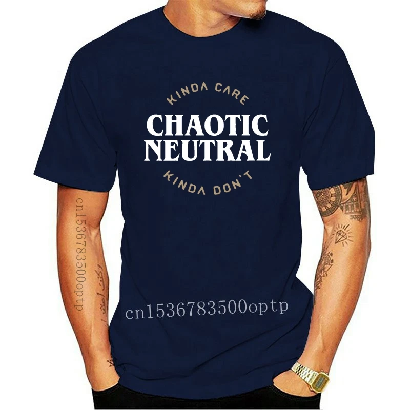 

Men Short sleeve tshirt Nerdy Retro Chaotic Neutral Meme Game Master Quotes Unisex T Shirt Women t-shirt
