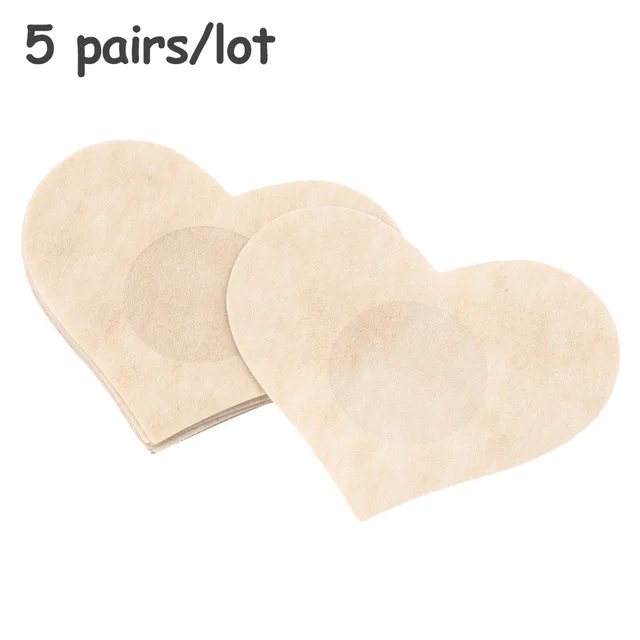 Heart CXZD 10 шт.(5 пар) женское нижнее белье бюстгальтер без косточек приподнимает грудь клейкие ленты клейкая лента для бюстгальтера самоклеящаяся наклейка на сосок - Цвет: Heart