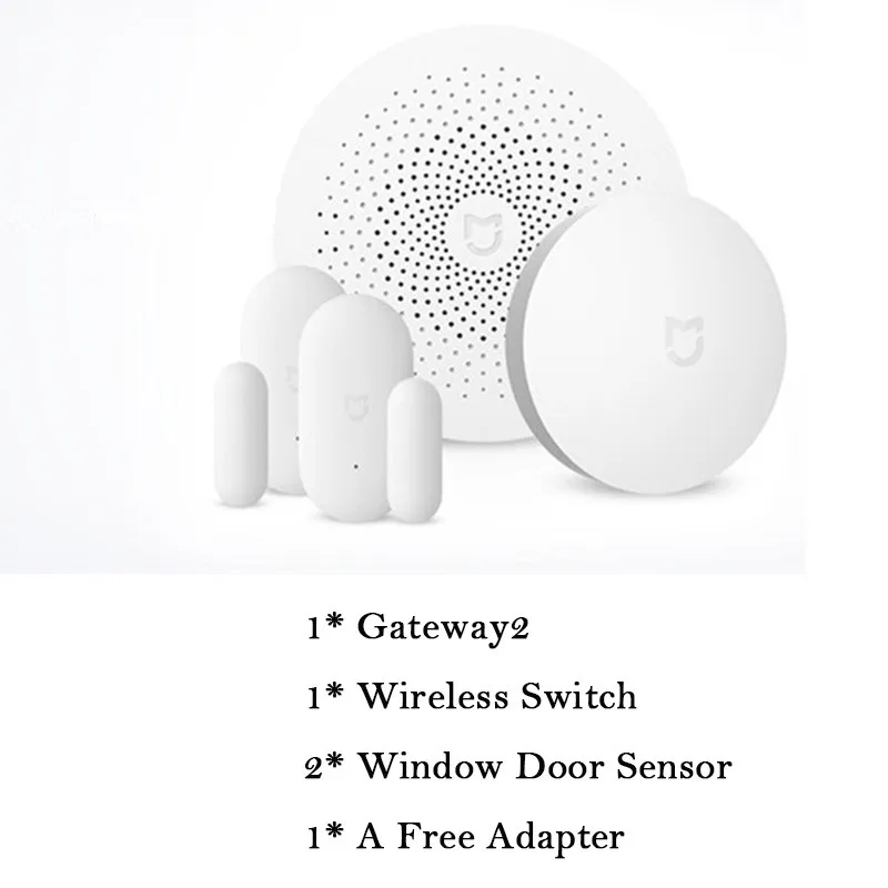 Xiaomi Mijia умный дом Комплект шлюз человеческого тела окна двери датчик беспроводной переключатель мини Zigbee розетка датчик температуры и влажности - Цвет: 4 in 1 set1