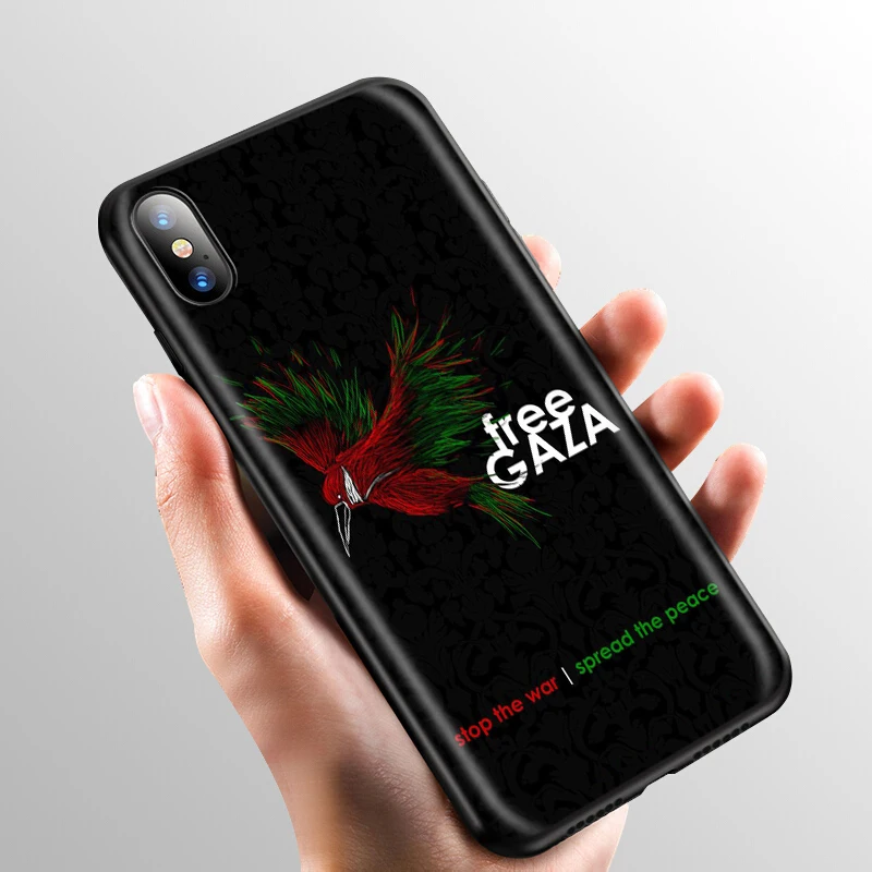 Силиконовый мягкий чехол YIMAOC с флагом Палестины для iPhone 12 Mini 11 Pro XS Max XR X 8 7 6 6S Plus 5 5S