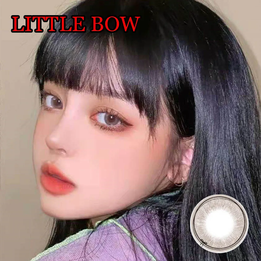 

HOTSALE Sweet Contact Lens for Eyes Yearly Use Cosmetic Eyewear Glasses Beautiful Pupil Power Little Bow