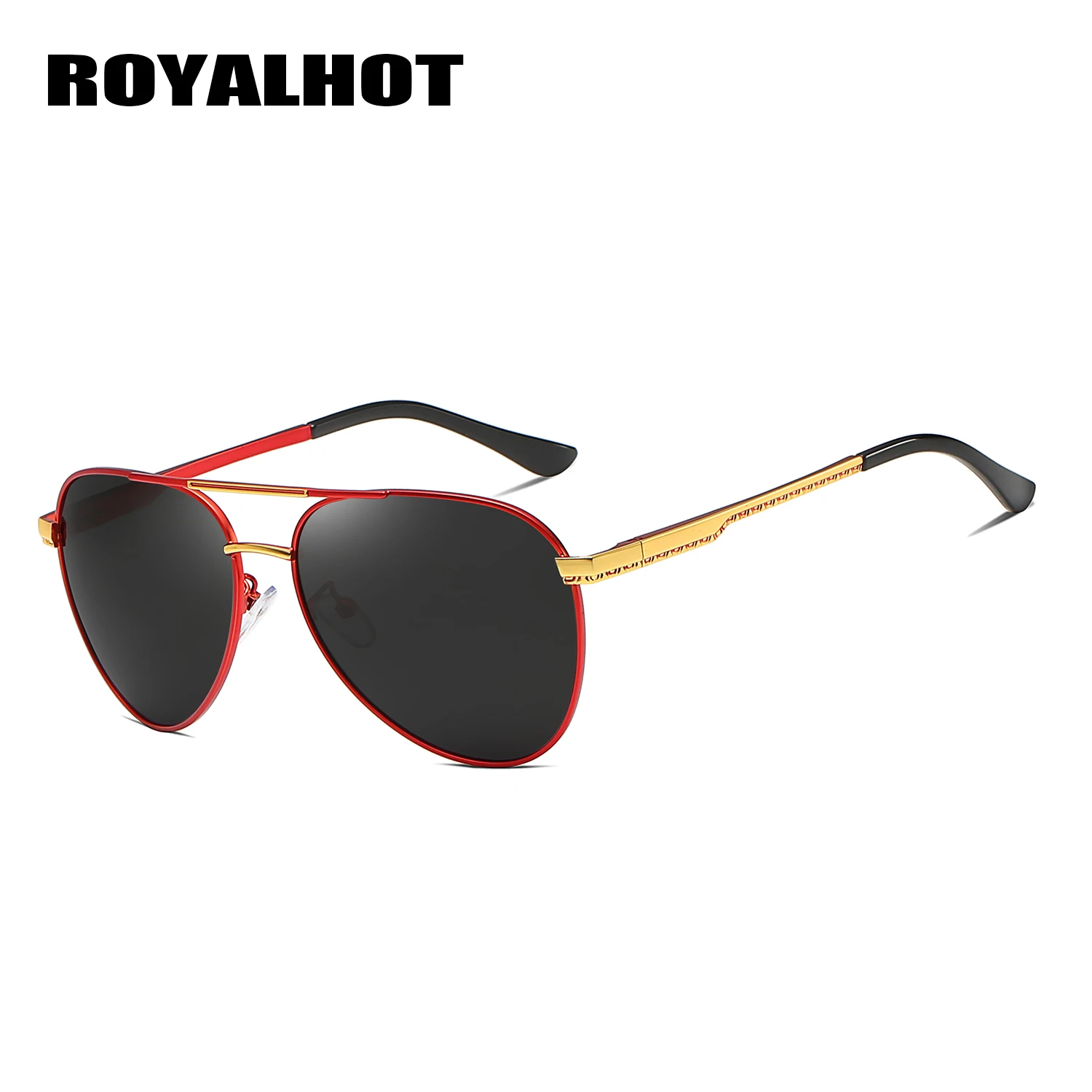 RoyalHot, мужские, женские, поляризационные, алой, овальная оправа, солнцезащитные очки, для вождения, солнцезащитные очки, оттенки, Oculos masculino, мужские, 900221 - Цвет линз: red gold