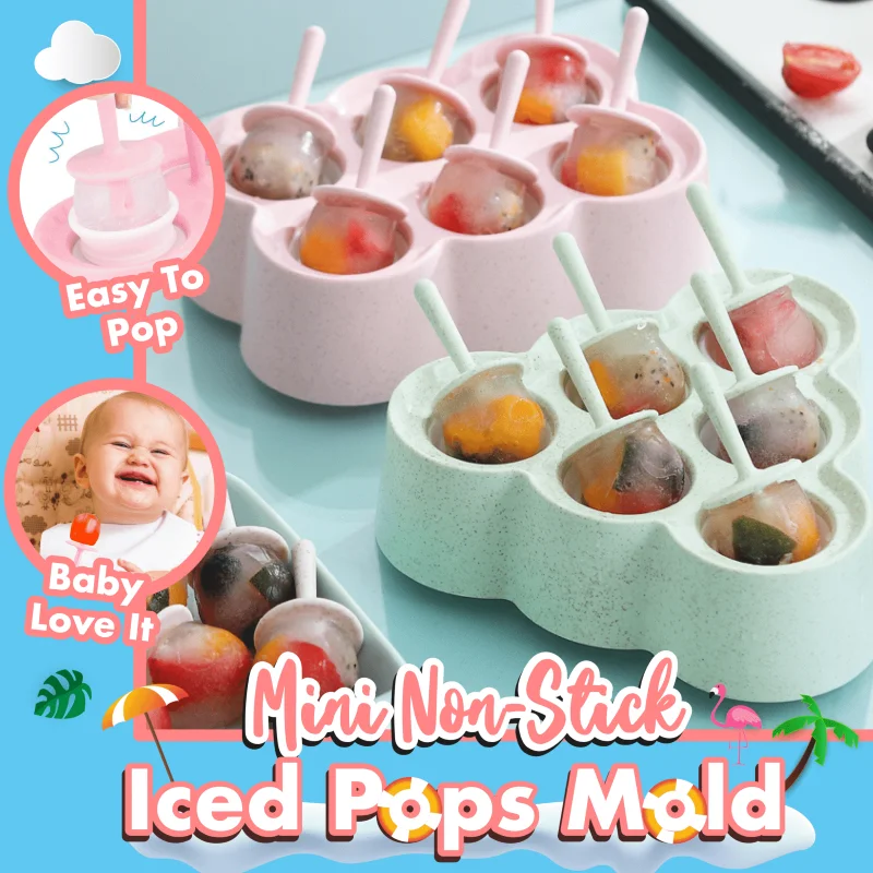 

6 Cells DIY Popsicle Molds Ice Cream Makers Kitchen Tools Reusable Pop Moulds Eco-Friendly Stocked Purees Yogurt Ball Ice Mould