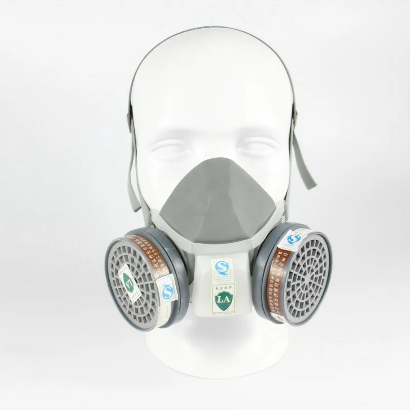 

Half-Face Mask Filter With Active Carbon Filter Box Full Face Facepiece Respirator Gas Mask Safety Facepiece Gas Mask