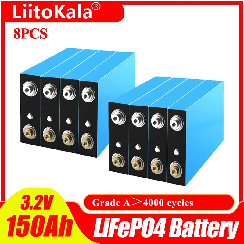 

Литий-железо-фосфатная батарея LiitoKala, 8 шт., 3,2 в, Ач