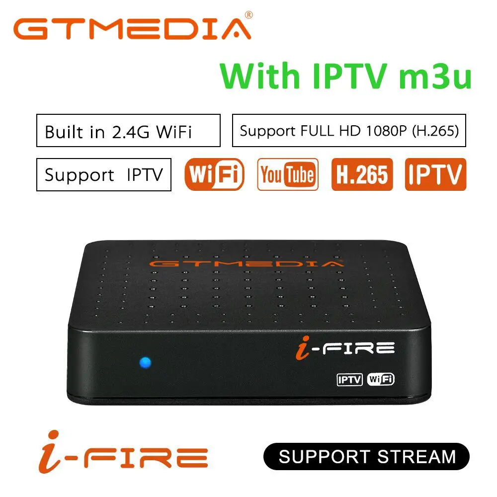 BOX with 1 Year IPTV GTmedia iFire IPTV Box французский IPTV Бельгия IPTV арабский IPTV голландский IPTV Поддержка Android m3u enigma2 Обновлено до 8000+ Live и Vod - Цвет: BOX with 1 Year IPTV