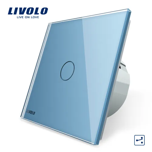 2Ways Cross Switch Livolo Роскошный настенный сенсорный датчик переключатель, выключатель света, выключатель питания, Хрустальное стекло, розетка питания, многофункциональные розетки, бесплатный выбор - Цвет: 2Ways Cross Switch