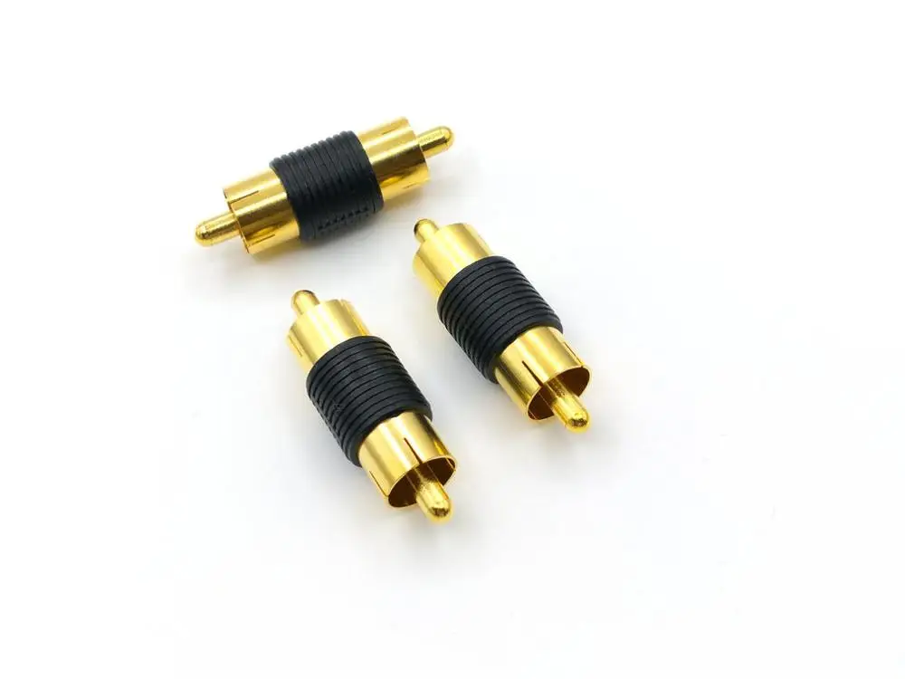 5-Pack RCA Phono Coupler - Male to Male Audio Video Connector, Gold image 3