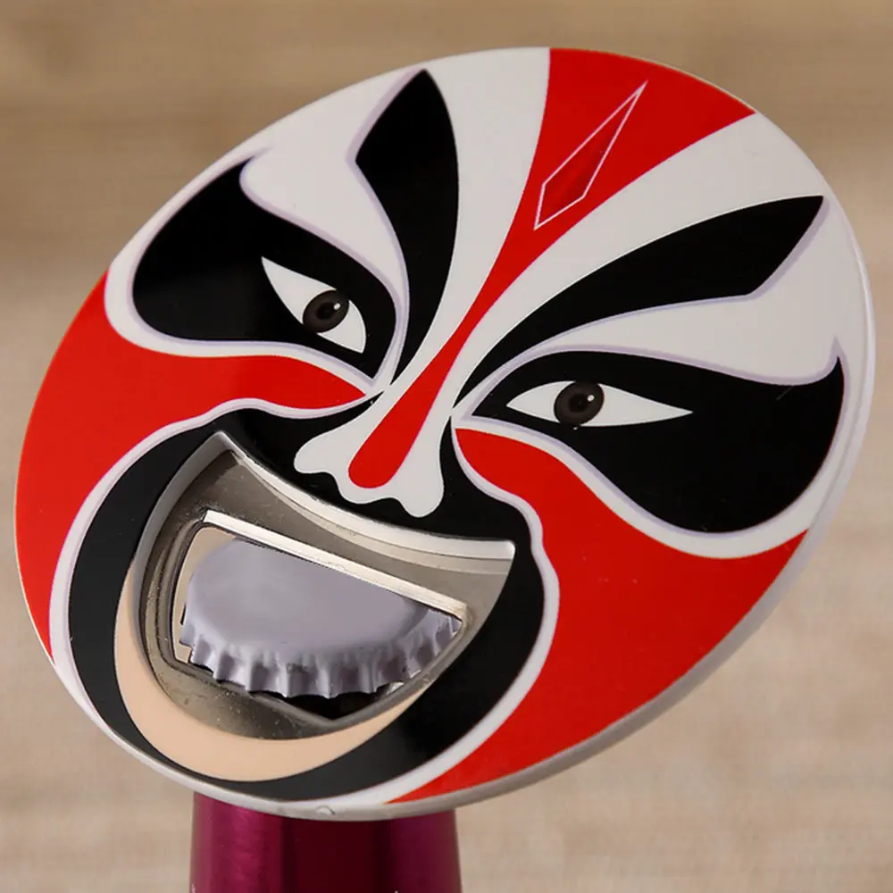1pcs Creative Can Jar Opener Peking Opera Face Mask Bottles Opening Original Chinese Beer Bottle | Дом и сад