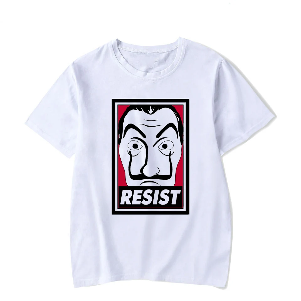 

House Of Paper Money Heist La Casa De Papel Men T Shirt funny Plus Size Cotton Crewneck vogue Short Sleeve Custom t-shirt homme