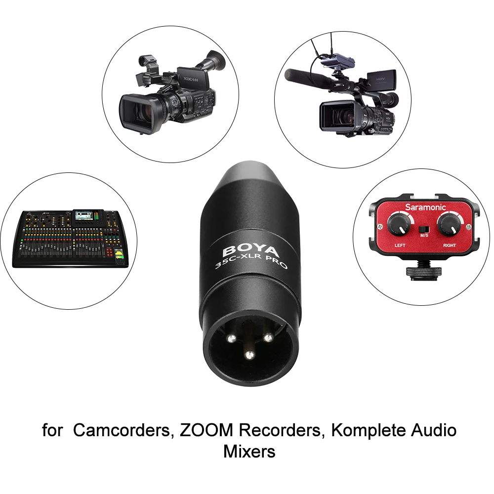 35C-XLR 3 5 мм (TRS) Мини-гнездовой адаптер для микрофона к 3-контактному XLR штекерному