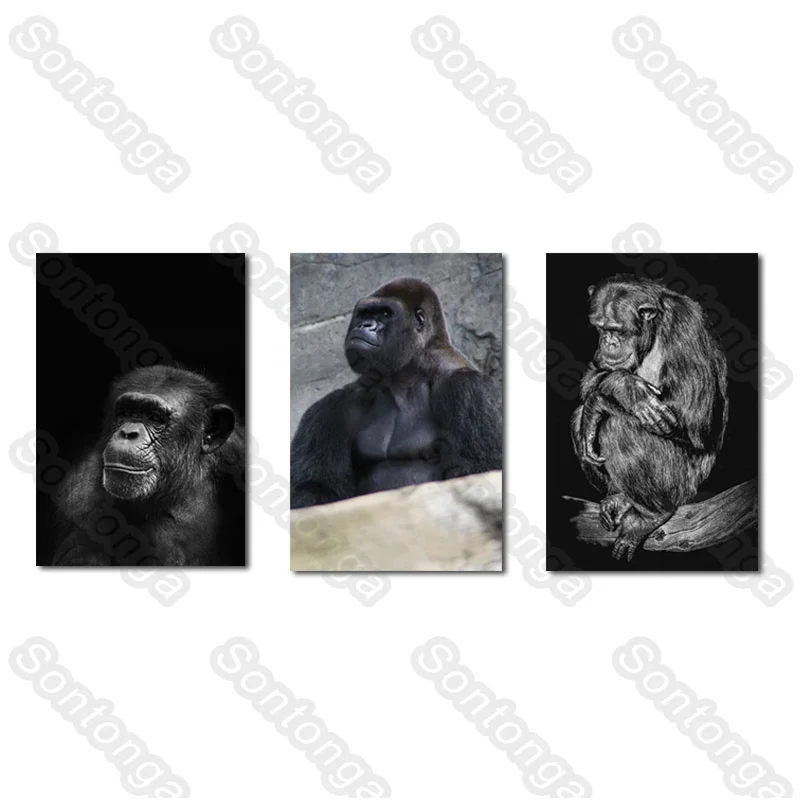 

Orangutan Oil Painting Scene Luminous Canvas Art Poster Nordic Style Art Print Gallery Wall Decoration Picture