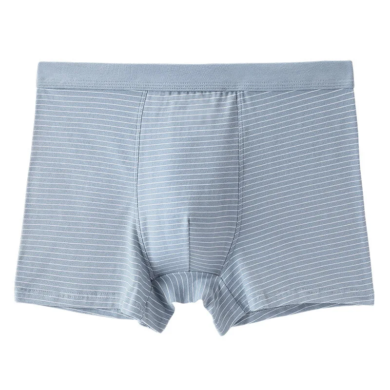 6XL-2XL 4PCS/lot Plus Men Underwear Male boxer  Panties Shorts Men's Cotton Striped Underpants Breathable Man boxers Large Size