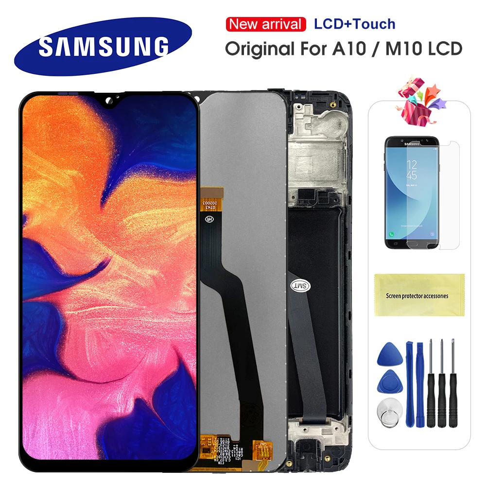 

6,2 ''Оригинальный ЖК-дисплей для Samsung Galaxy A10 A105 A105F SM-A105F ЖК-дисплей с сенсорным экраном дигитайзер в сборе для Samsung M10 LCD