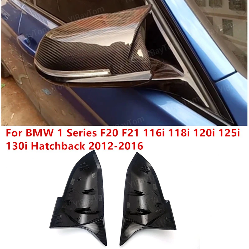 

1 Pair Carbon Fiber Mirror Covers Left Right Side Rearview Mirror Cap For BMW 1 Series F20 F21 116i 118i Hatchback 2012-2016