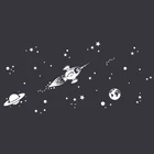 Декоративная наклейка на стену с изображением планеты, космоса, звезд