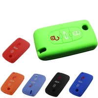 3 buttons durable remote car key solid silicone rubber case cover shell skin protect fit for citroen c2 c3 c4 c5 c6 picasso cars
