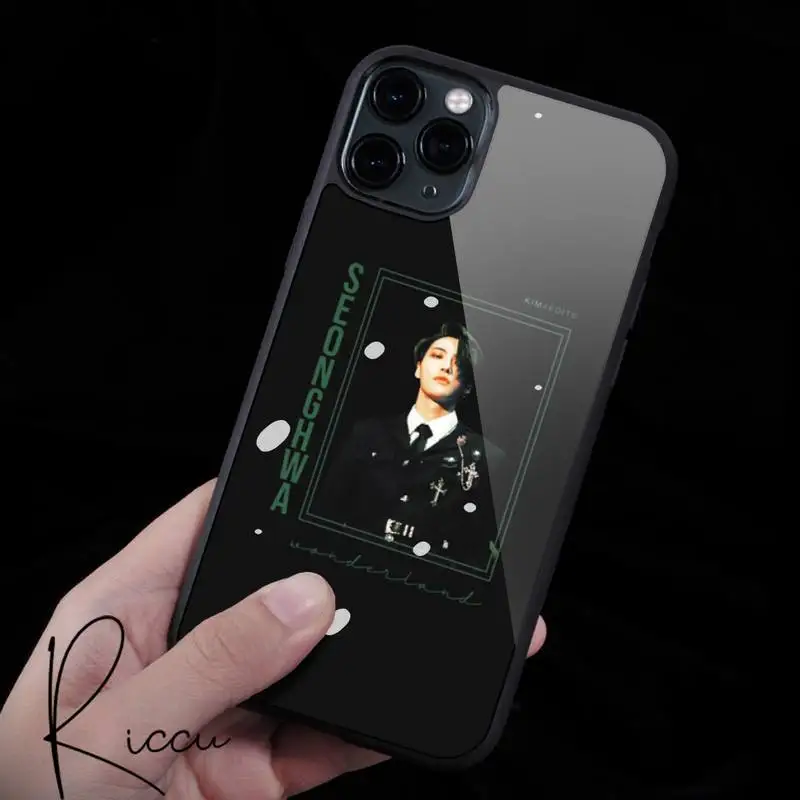 

Riccu Ateez HongJoong SeongHWA Phone Case Rubber for iPhone 12 11 Pro Max XS 8 7 6 6S Plus X 5S SE 2020 XR 12Mini case