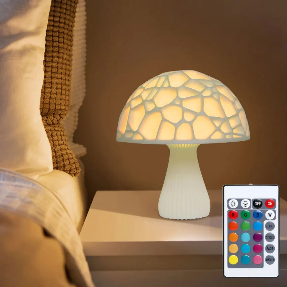 

Mushroom Light 3D Print Light Lamp Rechargeable Home Decor Creative Battery Powered Led Color Night Light