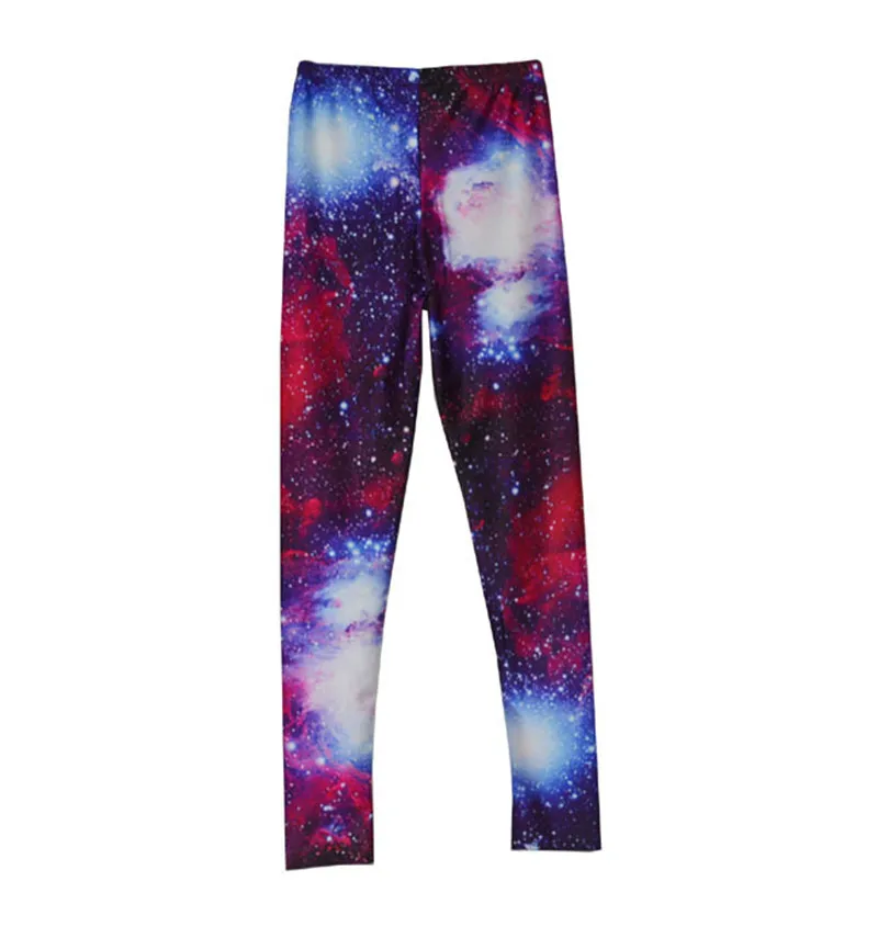 Женские фиолетовые леггинсы с принтом в виде галактики DOUBCHOW 2018 женские блестящие