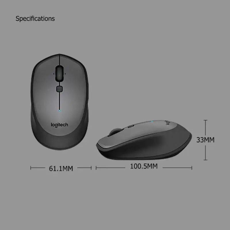 Logitech M336 Bluetooth 3,0 Беспроводной Мышь 1000 Точек на дюйм обе руки для офиса домашнего использования ПК мышь для лэптопа для Windows 7/8/10, Mac OS X 10,8