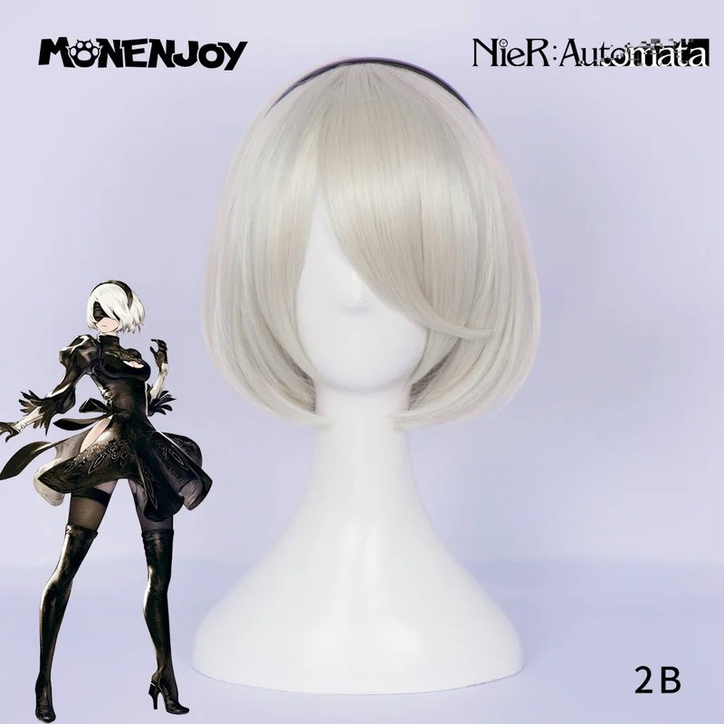 

Monenjoy NieR:Automata 2B косплей парик игра бежевый Cos Hair