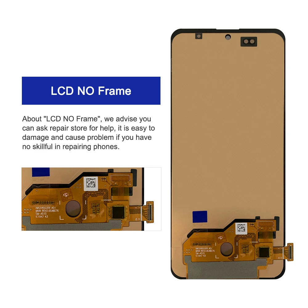Pantalla Lcd Super Amoled para m&oacute;vil, montaje de digitalizador t&aacute;ctil para Samsung Galaxy A51, A515, A515, A515FN/DS, A515F-4