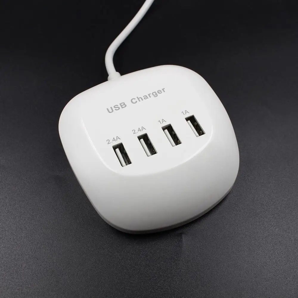 Portable Fast Charging Station 4 Port USB Device 3.4A 77W HUB Phone Desktop Charger Durable Wall | Компьютеры и офис