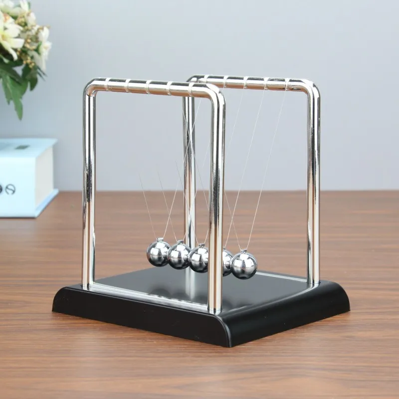

Newton Cradle Balance Steel Balls Perpetual Motion Collision Ball School Teaching Physics Science Pendulum Toy Home Decoration
