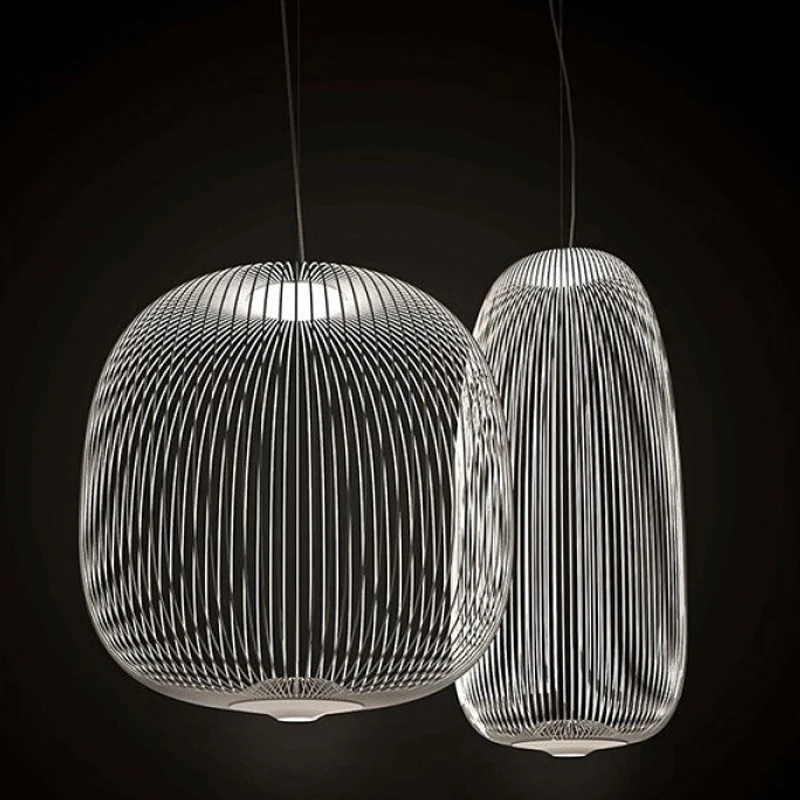 Современный светильник Nordic Foscarini Spokes Birdcage Pendant Lights из железа с управлением LED, ретро освещение для гостиной и кухни.