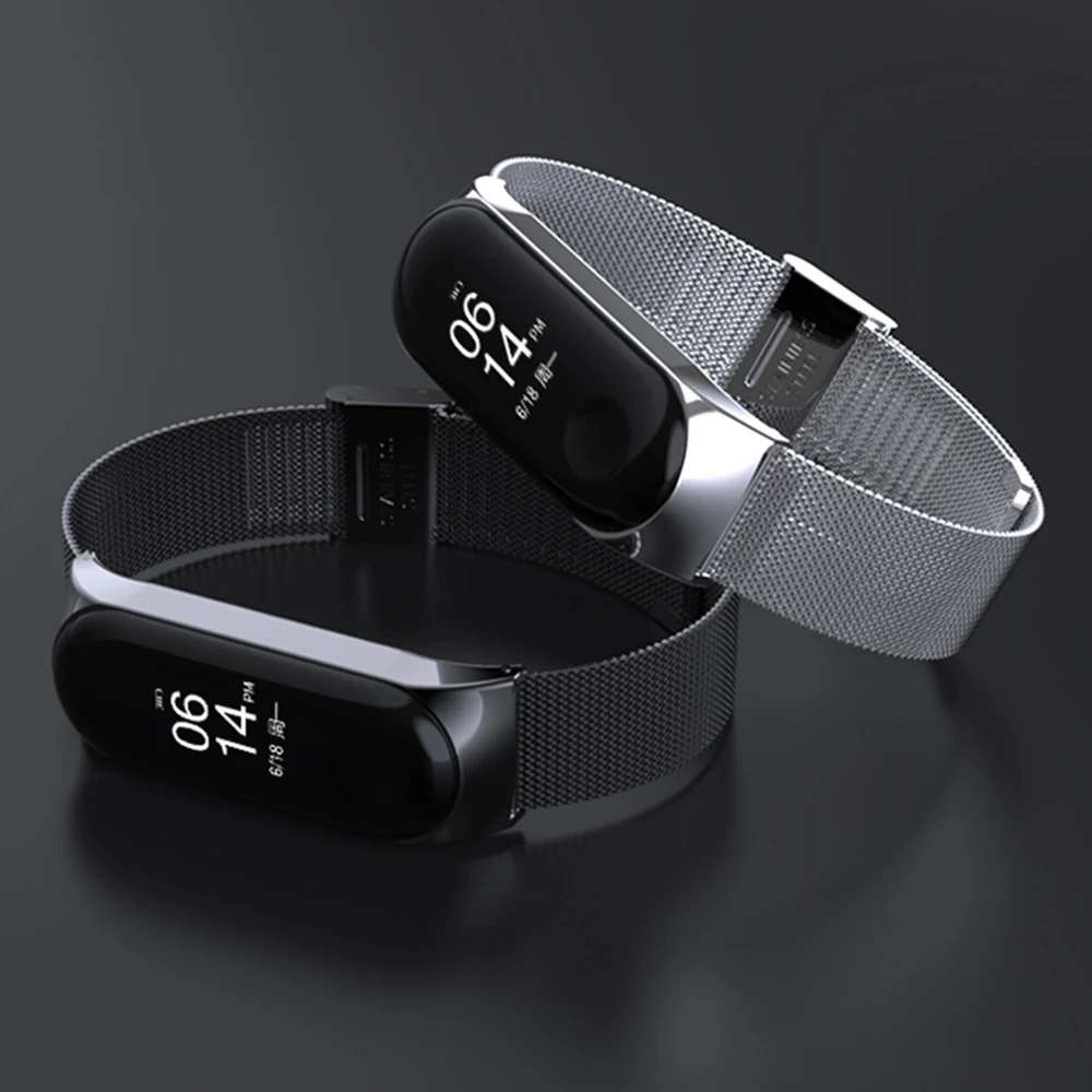 Rovtop, умный браслет на запястье, ремешок для Xiaomi mi, 3, 4, mi Band, 4, 3, металлический браслет, браслет из нержавеющей стали, Z2