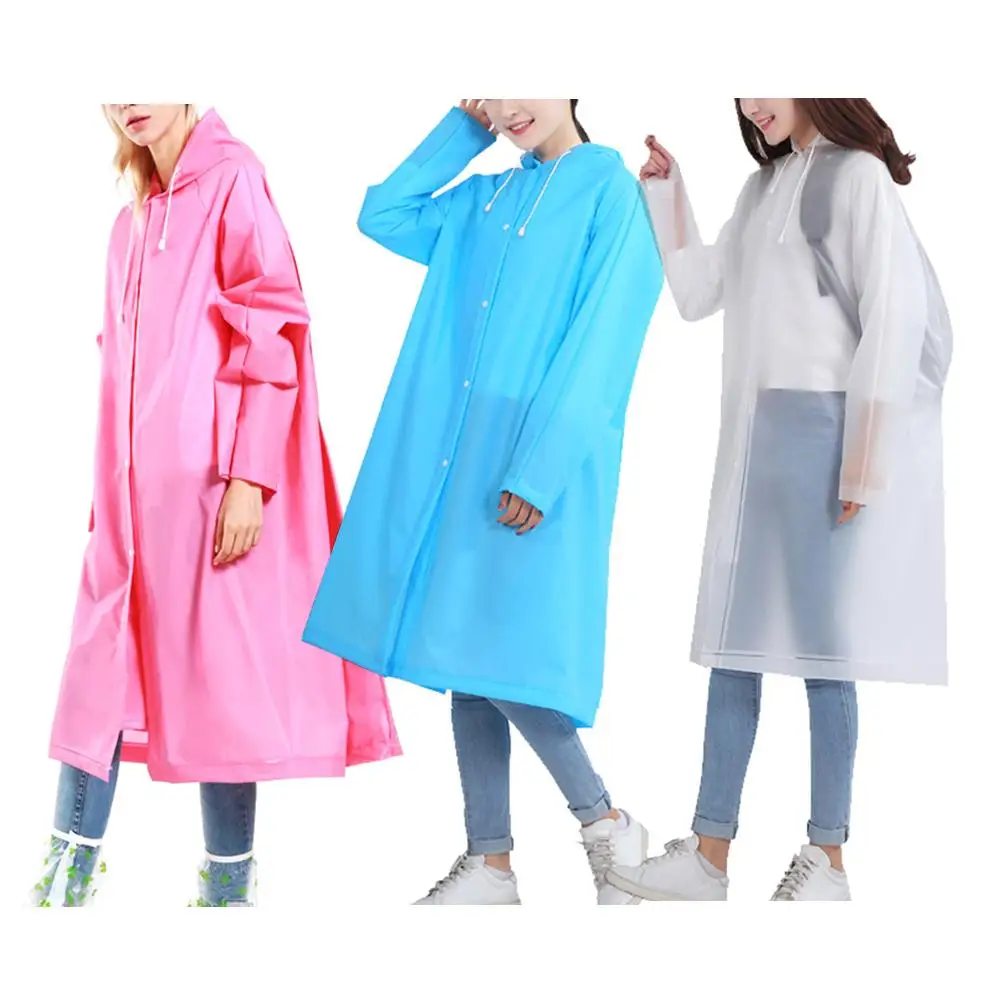 Многофункциональный Дождевик Пончо розовый/прозрачный лучше водонепроницаемый