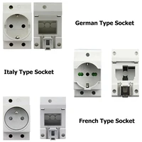 din rail socket germany italy french electric socket use in distribution box
