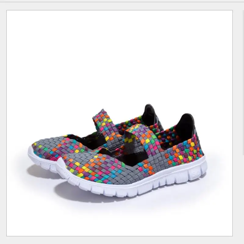 Женская тканая обувь 2018 летняя дышащая ручной работы Модная Удобная