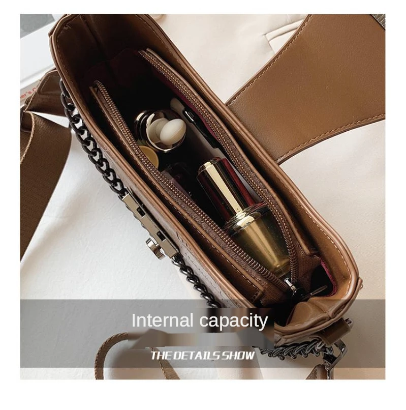 

Autumn High Quality Bag Women 2020 New Trendy Fashion Broadband Shoulder Bag Large Capacity Messenger Chain Small Square Bags
