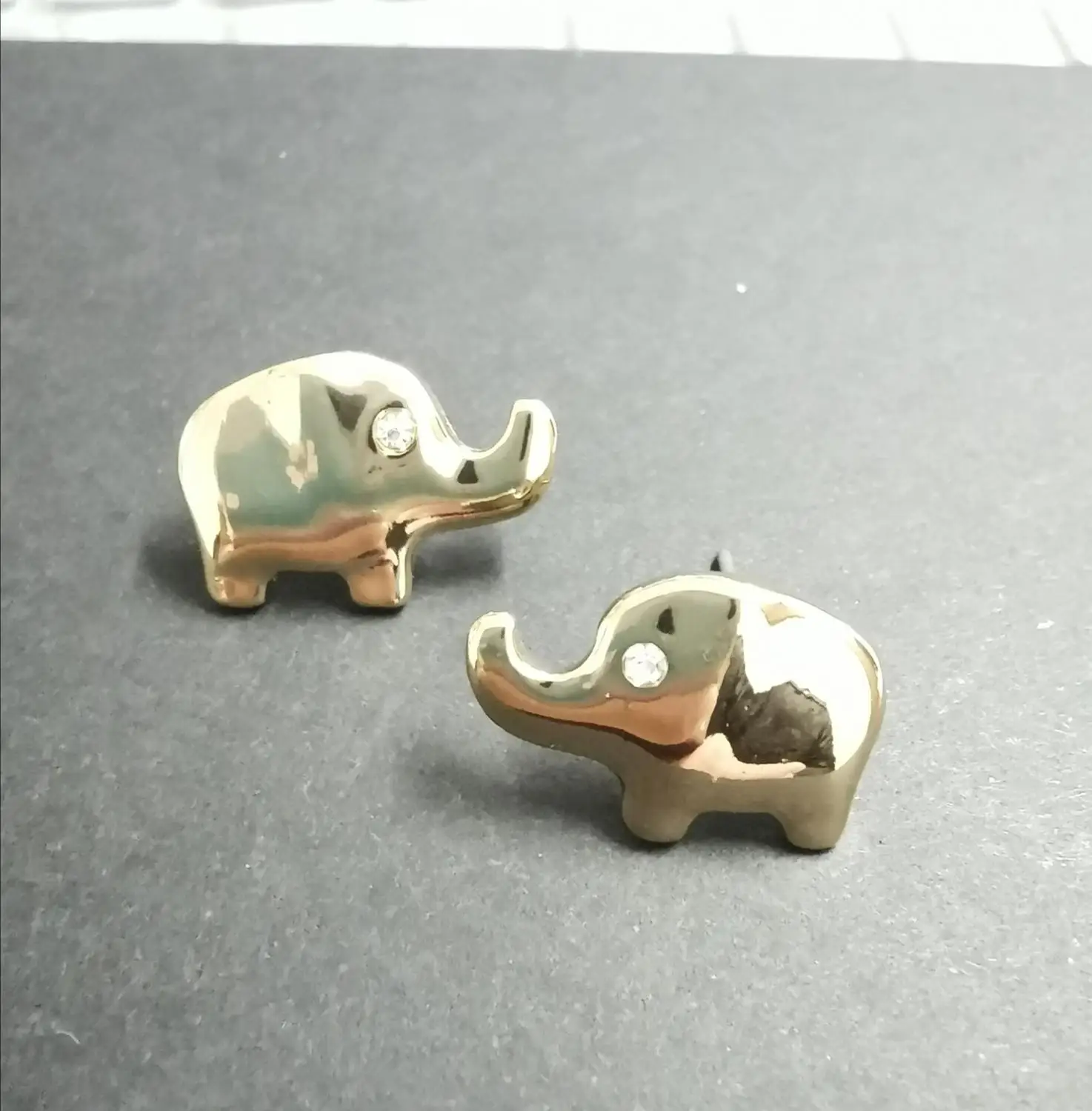 Новое поступление модные ювелирные серьги милые золотые Слоник трендовые |