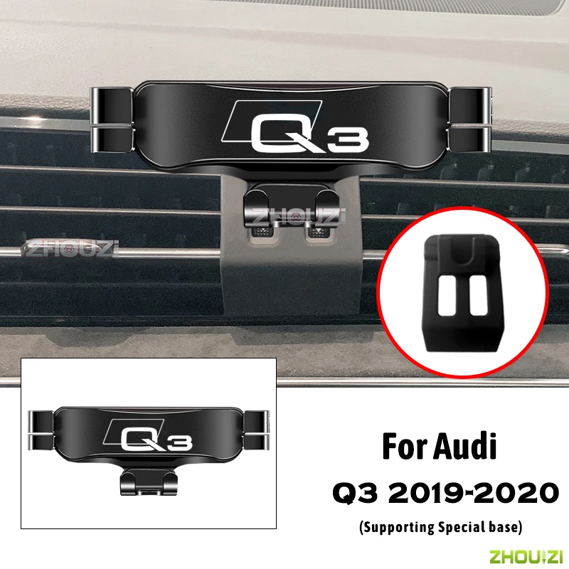 

For Audi Q3 F3B 2019-2020 Car Mobile Phone Holder Special Air Vent Mounts Stand GPS Gravity Navigation Bracket Car Accessories