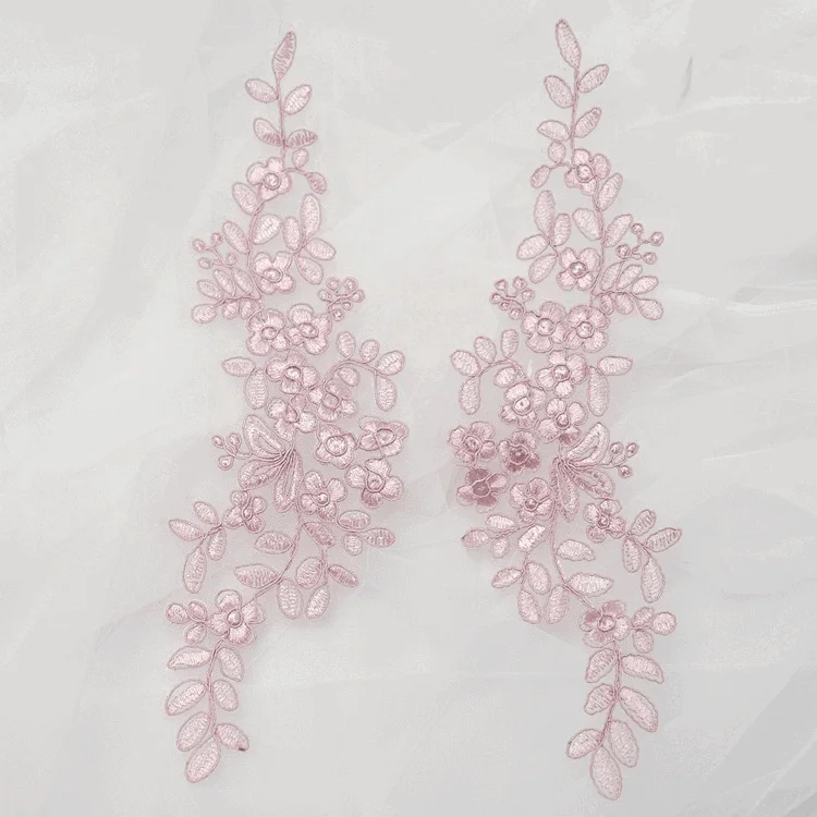 Белая Кружевная аппликация с серебряной нитью для свадебного платья|applique for