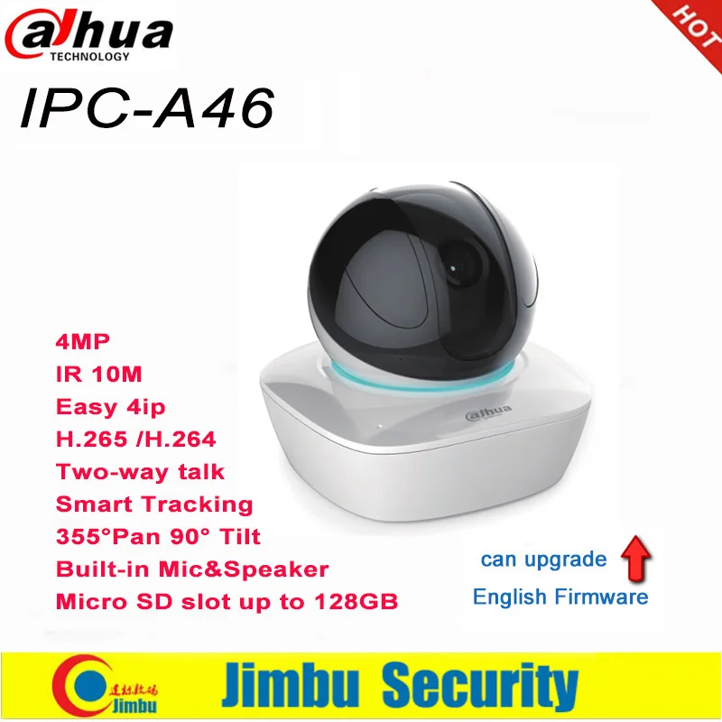 Dahua wifi камера IPC-A46 заменить IPC-A35 H265/H.264 4MP IP камера панорамирование наклона два способа аудио для Easy4ip облачного интеллектуального обнаружения