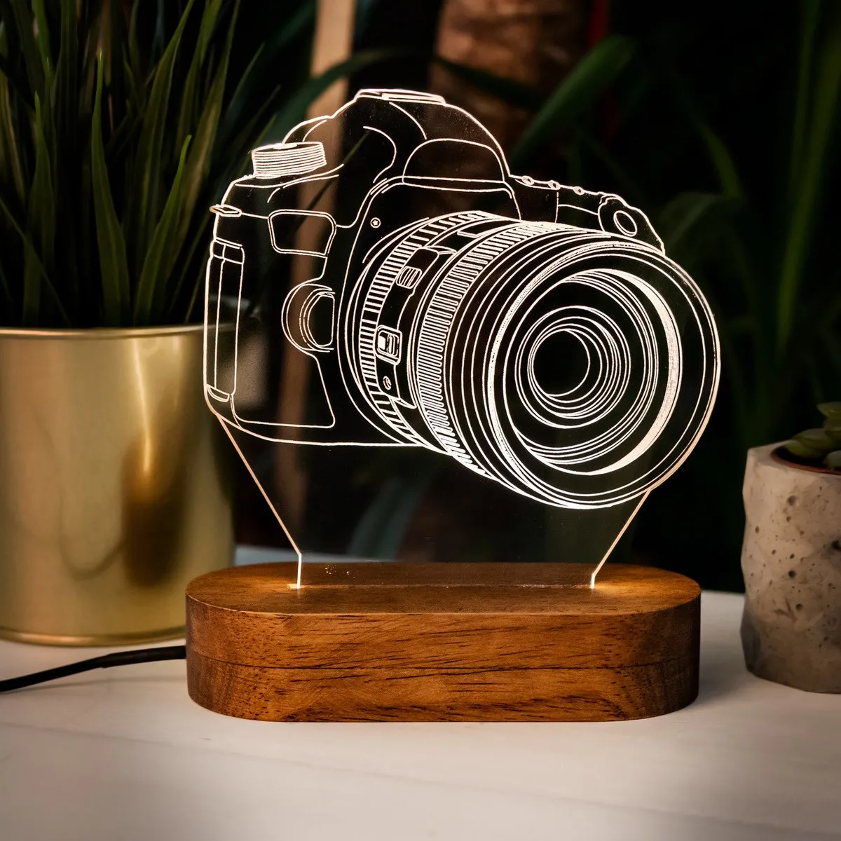 Новинка 3D дизайн Камера светодиодный Ночной светильник Настольная лампа детские игрушки Рождественский подарок, домашний декор